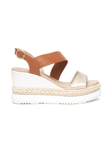 Nero Giardini sandalo in pelle con zeppa